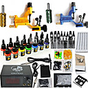  2 Dragonfly Rotary Tattoo Gun Kit with 14*15ml Color Ink