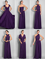 Lanting Mix&Match Convertible Dress Floor-length Jersey Sheath/Column Dress (633753)