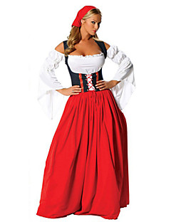 Womens Australian National Dress Oktoberfest Costume Cosplay Costumes/Party Costumes Beautiful Red/White Longuette