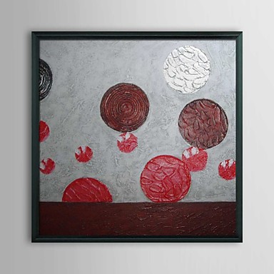 Abstract Wool Balls Framed Oil Painting