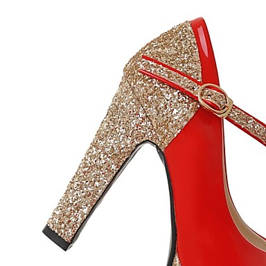 round toe chunky heel shoes