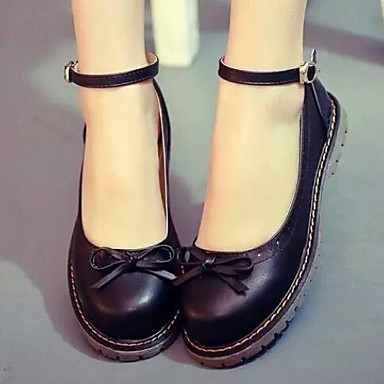 ladies round toe flat shoes