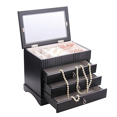 Achat Boite à bijoux à prix discount Boîte à Bijoux, Boite de Rangement, Présentoir à Bijoux, Coffret à Bijoux - Avec Miroirs - Blanc TECTAKE. • Ce coffret à bijoux élégant offre une variété d’options de rangement.